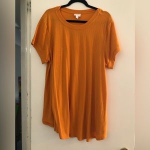 Lularoe Never Worn XL Flowy T Orange Ribbed